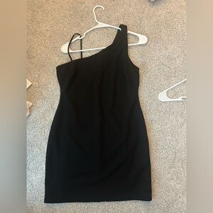 Lulu's Chic Black One-Shoulder Dress